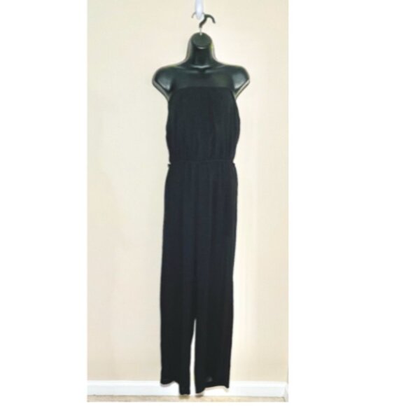 Iris of L.A. Jumpsuit- Black Strapless Wide Leg Jumpsuit Size large - Picture 1 of 12